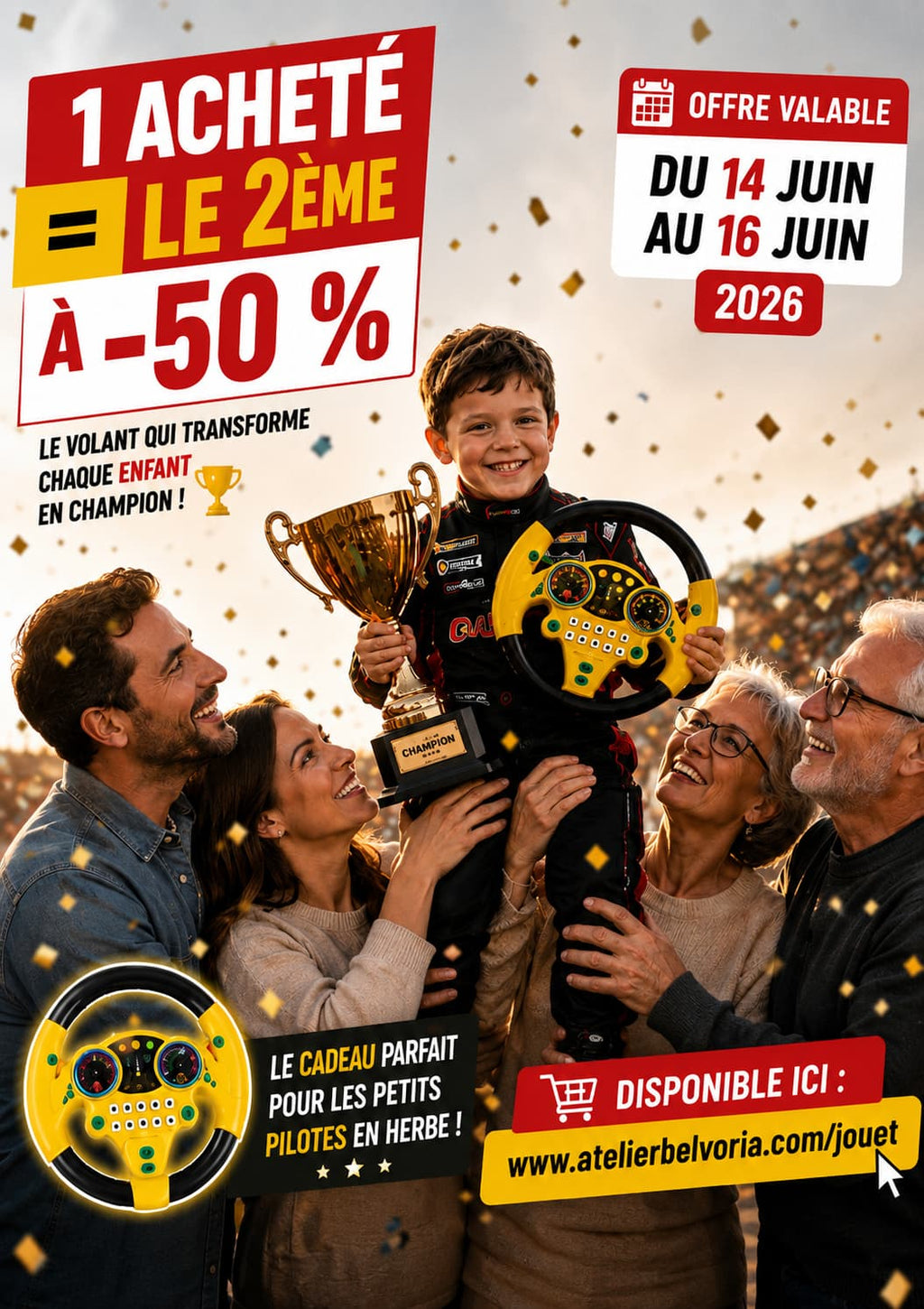 Le volant pour petit pilote